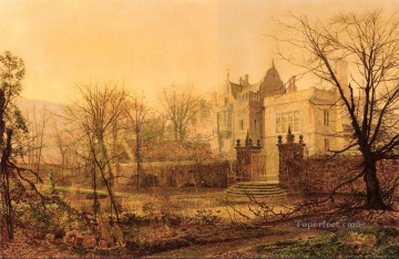  TK Oil Painting - Knostrop Hall Early Morning city scenes John Atkinson Grimshaw